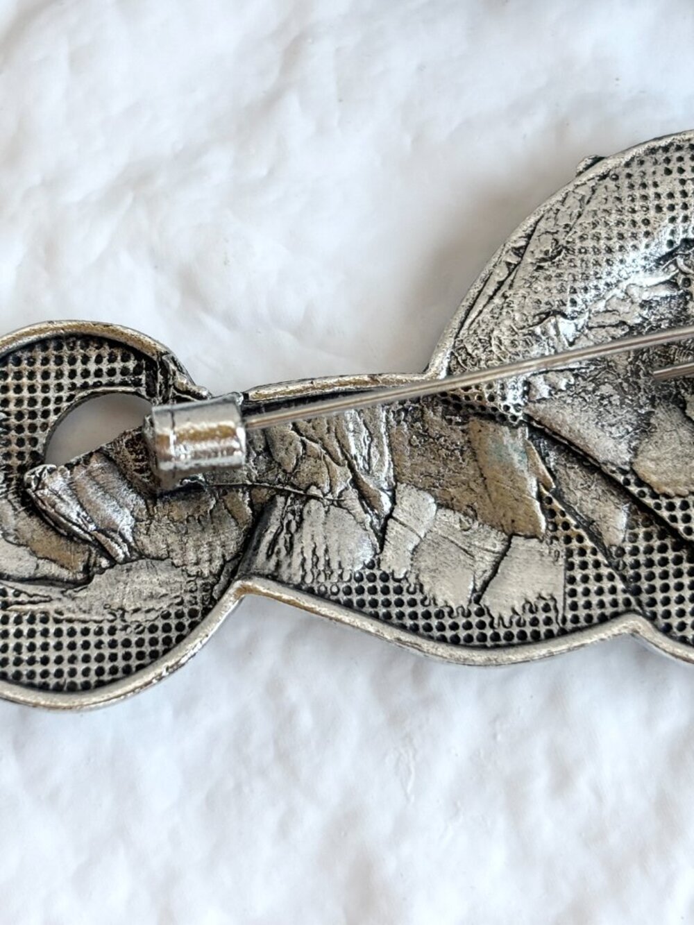 Leaping Horse Figural Silver Toned Vintage Inspired Textured Brooch Pin - Picture 9 of 16
